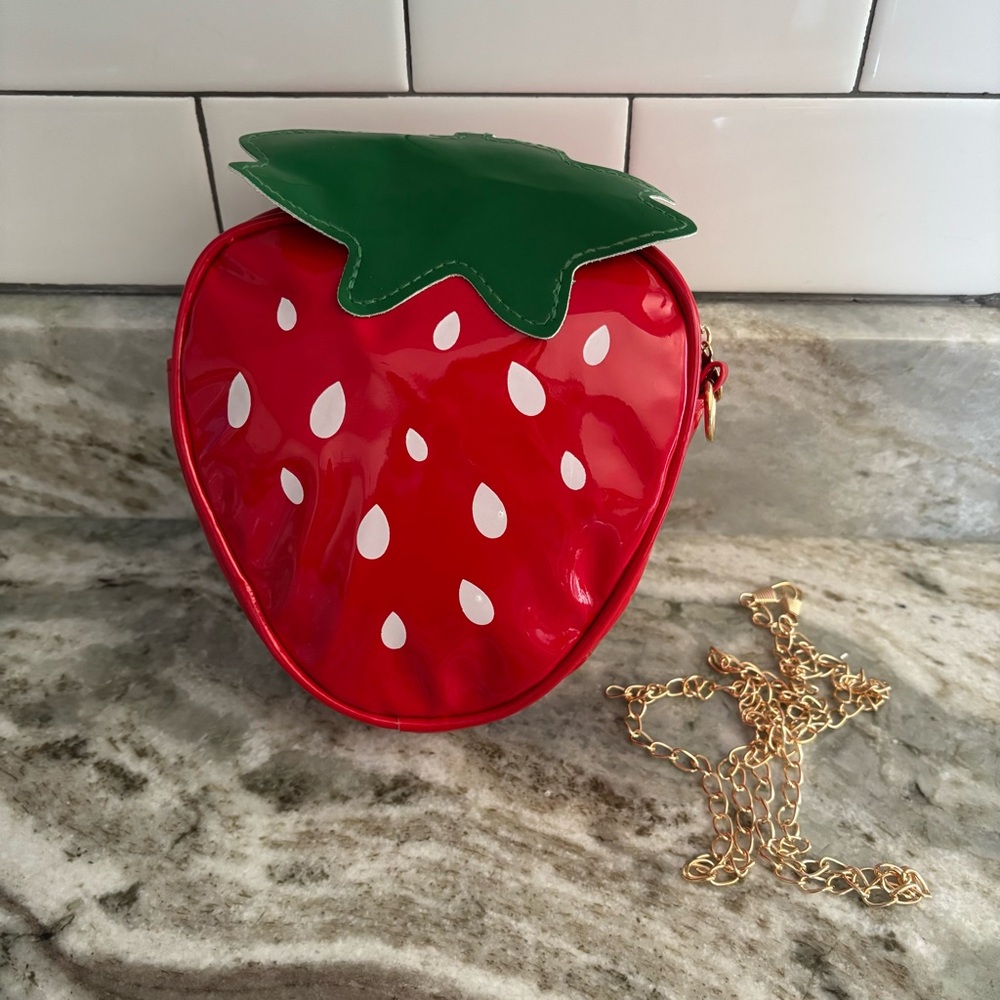 Sweet Mini Strawberry Crossbody Purse Bag - Picture 5 of 8